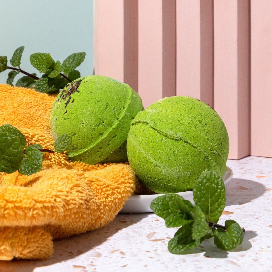 cool mint bath bombs lifestyle