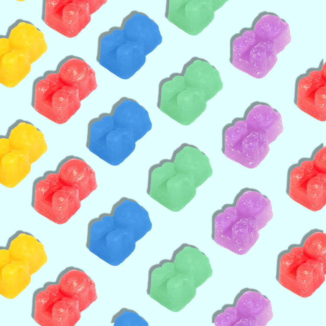 bubble bear minis handmade soap texture