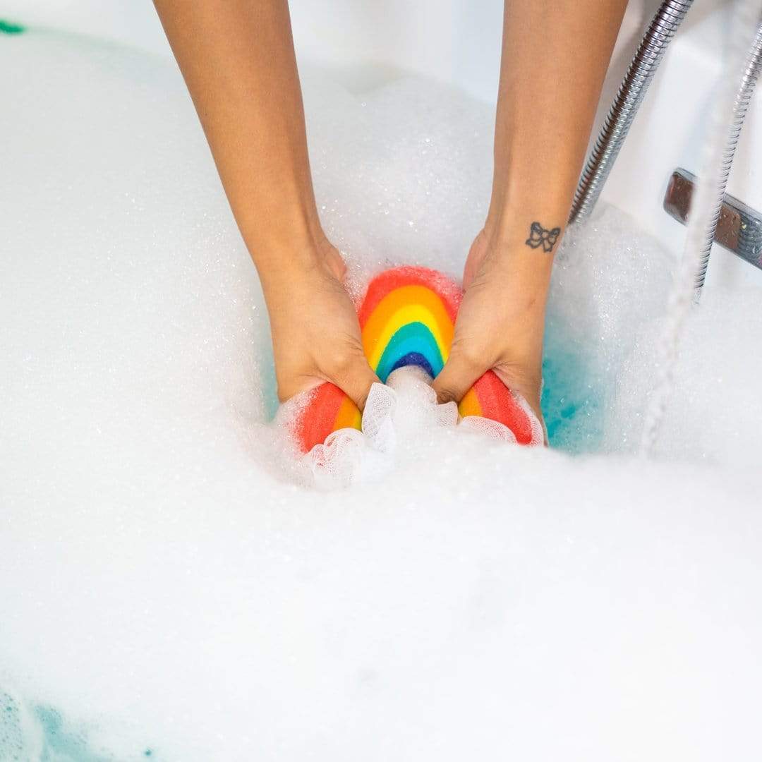 Large Rainbow Loofah Bath Sponge